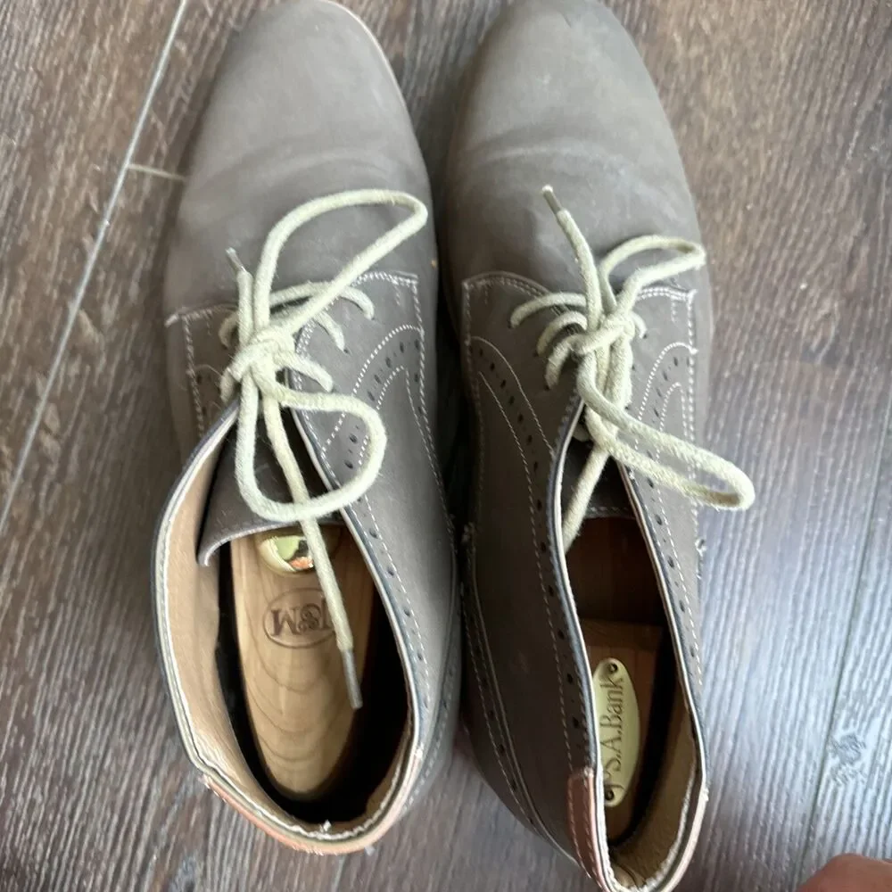 R2 Mens Brown Oxford Dress Shoes Suede-like Chukka Boot; Size 13M